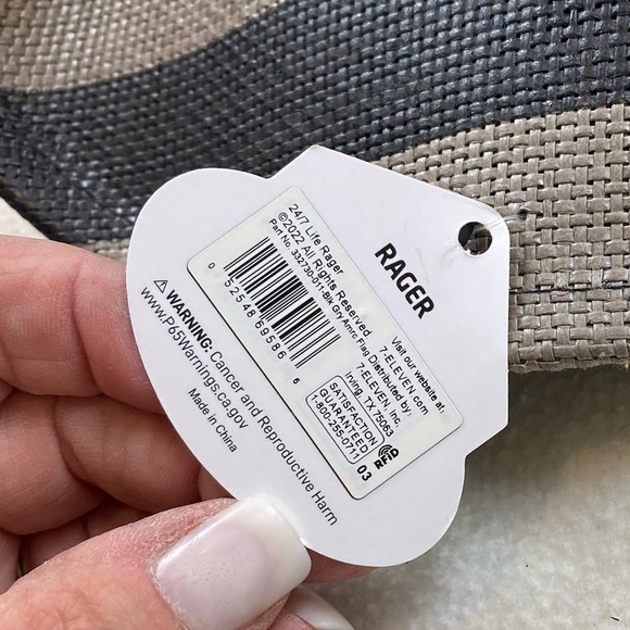 USA Flag Design Cowboy Hat Khaki and Dark Gray‎ Stripes and Stars One Size - Picture 13 of 16